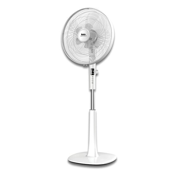 Fakir prestige VC 60 DC – Standventilator mit Fernbedienung & 24 Leistungsstufen I Ventilator mit 90 °Oszillation & Timer I Höhenverstellbar von 110-140 cm I Weiß I 28 Watt, 6959009
