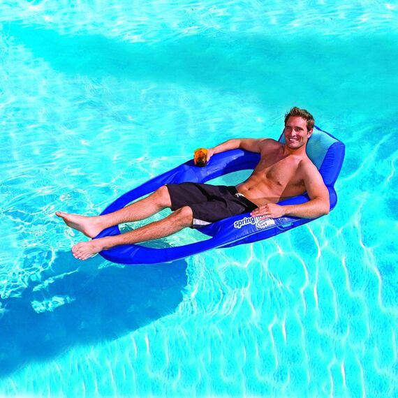 SwimWays Spring Float Relaxliege XL Aufblasbare Poolliege mit Hyper-Flate Ventil