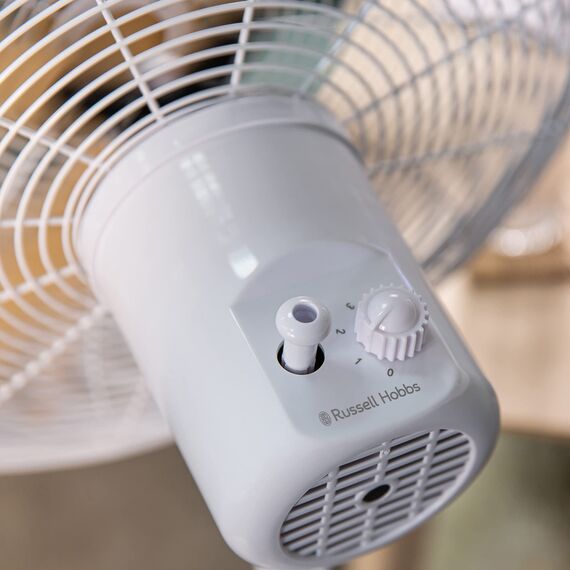 Russell Hobbs RHMPF1601WDW Standventilator, 60 W, Weiß mit Holzoptik