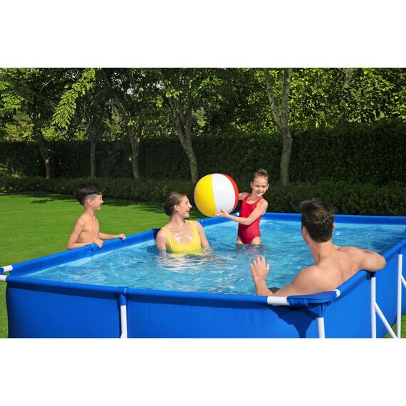 Bestway Frame Pool Steel Pro, Set mit Filterpumpe, 400 x 211 x 81 cm, blau