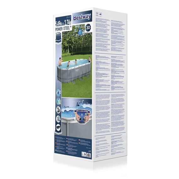 BESTWAY Power Steel Pool Komplett-Set, oval, 549x274x122cm
