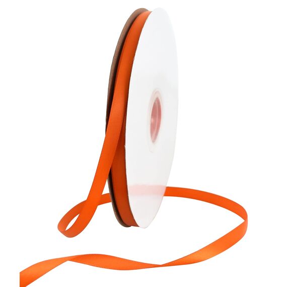 TONIFUL Satin Geschenkband Herbst Dekoband Orange 1cm x 91m, 1 Rolle Schleifenband für Geschenkverpackung und Partydekoration, Hochwertiges Geschenkband Geburtstagsparty
