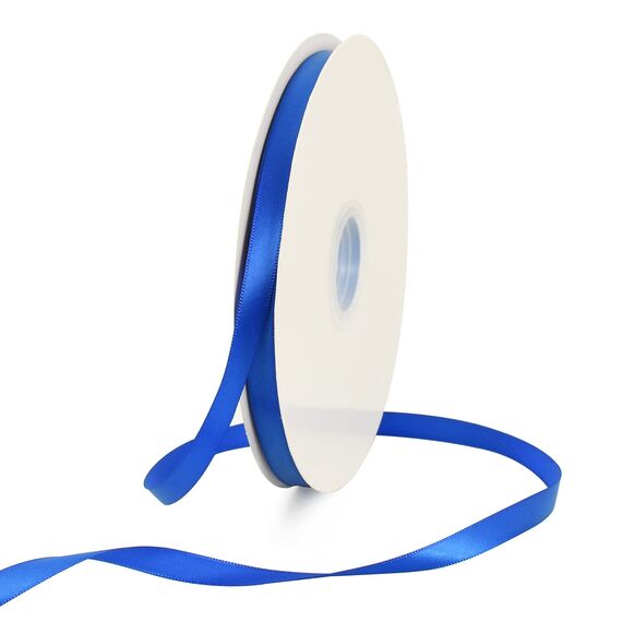TONIFUL 3/8 Inch x 100yds Royal Blue Satin Ribbon Thin Solid Fabric Ribbons Roll for Gift Wrapping Invitation Floral Hair Balloons Craft Sewing Party Wedding Popsicles Decoration