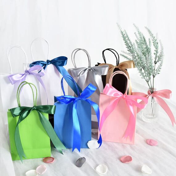 Satinband, dünnes, einfarbiges Satinband für Geschenkverpackungen, Basteln, Haarschleifen, Hochzeitsdekoration, Einladungskarten, Blumensträuße, 2,5 cm x 91 m, Tiefes Marineblau
