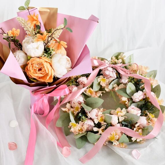 Toniful Satinband, dünnes, einfarbiges Satinband für Valentinstag Geschenkverpackungen, Basteln, Haarschleifen, Hochzeitsdekoration, Einladungskarten, Blumensträuße, Weihnachten, 2,5 cm x 91 m, Pink