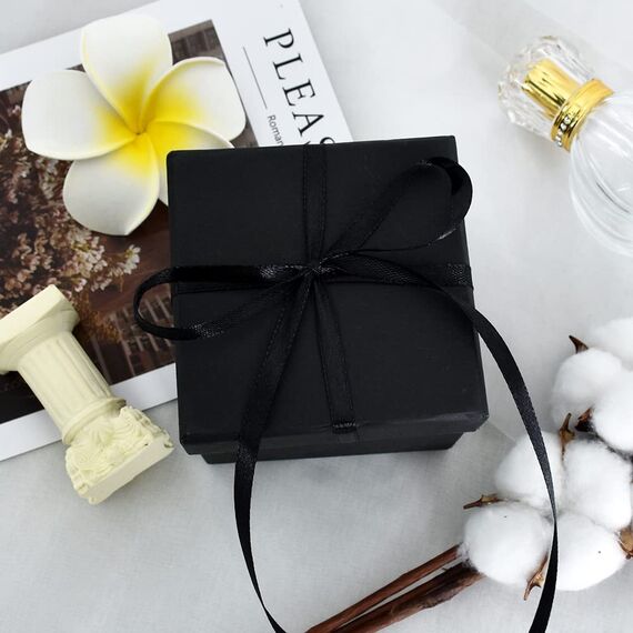 Toniful Satinband, dünnes, einfarbiges Satinband für Geschenkverpackungen, Basteln, Haarschleifen, Hochzeitsdekoration, Einladungskarten, Blumensträuße, 0,6 cm x 91 m, Schwarz