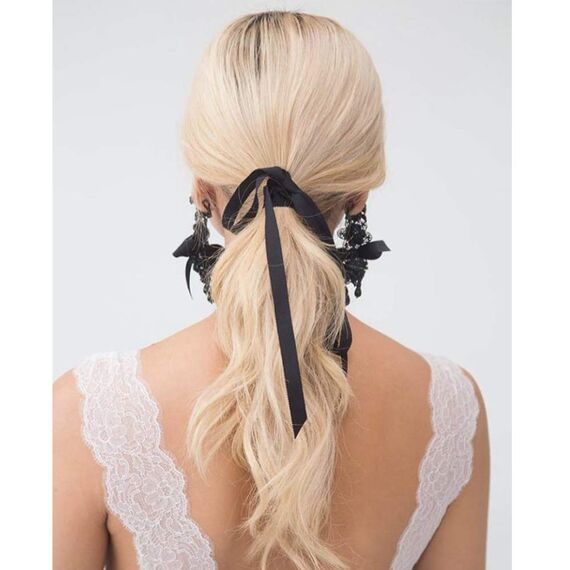 TONIFUL Satinband schwarz 10mm, 91 Meters Dekoration Geschenkband Fein Schleifenband, Stoffband für Hochzeit, Taufe und Geburtstag Geschenke Der Valentinstag Verpackung von Geschenken