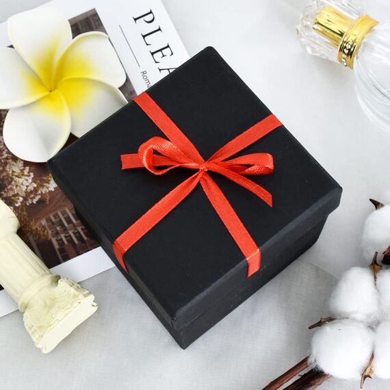 Toniful Satinband, dünnes, einfarbiges Satinband für Geschenkverpackungen, Basteln, Haarschleifen, Hochzeitsdekoration, Einladungskarten, Blumensträuße, 2,5 cm x 91 m, Rot
