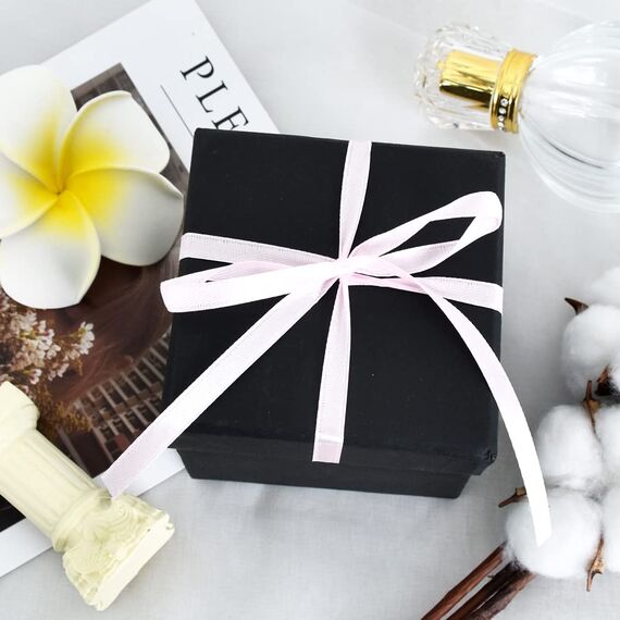 Toniful Satinband, dünnes, einfarbiges Satinband für Geschenkverpackungen, Basteln, Haarschleifen, Hochzeitsdekoration, Einladungskarten, Blumensträuße, 0,6 cm x 91 m, Babyrosa