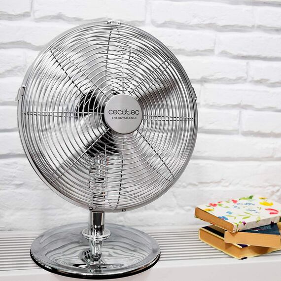 Cecotec Tischventilator (EnergySilence 560 WoodDesk) (Desktop, Verchromt)