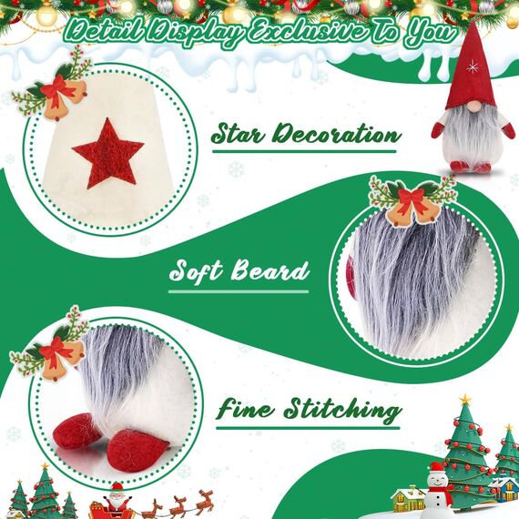 REFORUNG Weihnachten Deko Wichtel 3er Set Weihnachtswichtel Plüsch Wichtel Figuren Weihnachtspailletten Herbst Deko Wichtel Baumanhänger Weihnachtszwerge Wichtel für Weihnachten(3 Stück-Bunt)
