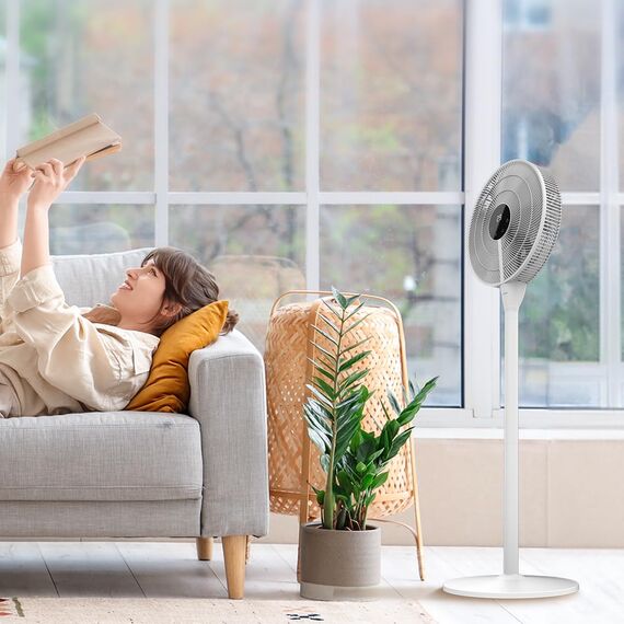 Cecotec Standventilator Energysilence 1000 Smart Control 25 W, Gleichstrommotor, 16 Zoll Durchmesser, 9 Tragflächen, Timer, Touch-Steuerung, 8 Geschwindigkeiten, Automatische Oszillation