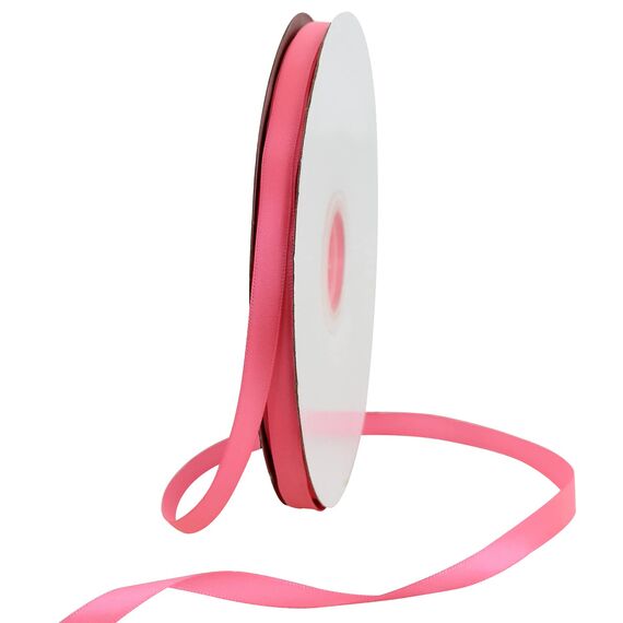 TONIFUL Satinband Dunkelrosa 10mm, 91 Meters Dekoration Geschenkband Fein Schleifenband, Stoffband für Hochzeit, Taufe und Geburtstag Geschenke Der Valentinstag Verpackung von Geschenken