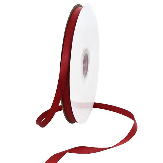 TONIFUL Satinband Dunkelrot 10mm x 91 Meters Dekoration Geschenkband Fein Schleifenband, Stoffband für Hochzeit, Taufe und Geburtstag Geschenke Der Valentinstag Verpackung von Geschenken