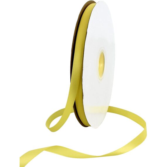 TONIFUL Satinband Helles Gelb 10mm, 91 Meters Dekoration Geschenkband Fein Schleifenband, Stoffband für Hochzeit, Taufe und Geburtstag Geschenke Der Valentinstag Verpackung von Geschenken