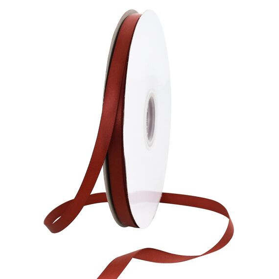 TONIFUL Satinband Rostrot 10mm, 91 Meters Dekoration Geschenkband Fein Schleifenband, Stoffband für Hochzeit, Taufe und Geburtstag Geschenke Der Valentinstag Verpackung von Geschenken