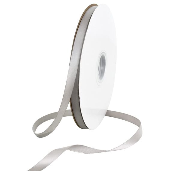 TONIFUL Satinband Silber 10mm, 91 Meters Dekoration Geschenkband Fein Schleifenband, Stoffband für Hochzeit, Taufe und Geburtstag Geschenke Der Valentinstag Verpackung von Geschenken