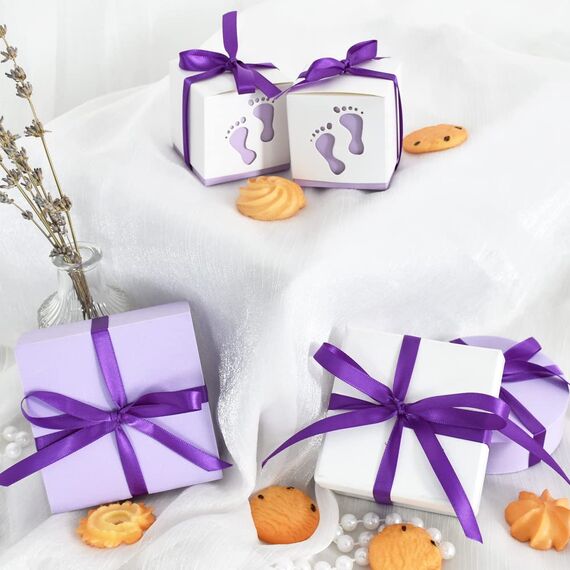 TONIFUL Satinband Dunkelviolett 10mm, 91 Meters Dekoration Geschenkband Fein Schleifenband, Stoffband für Hochzeit, Taufe und Geburtstag Geschenke Der Valentinstag Verpackung von Geschenken