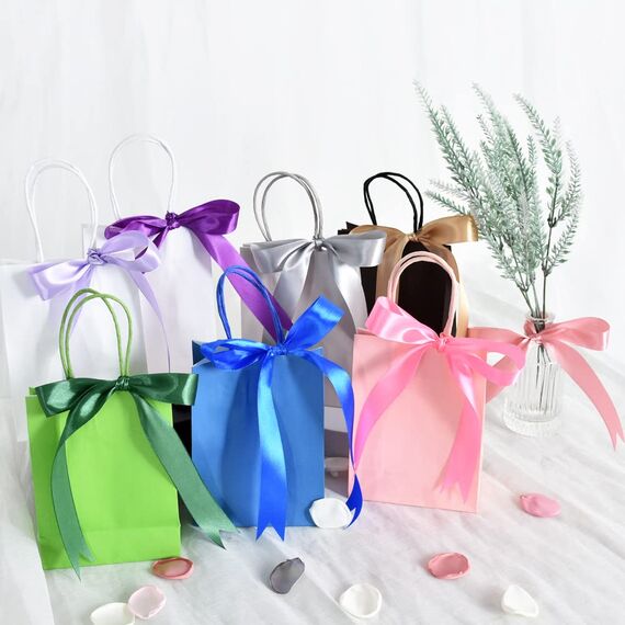 Toniful Satinband, dünnes, einfarbiges Satinband für Geschenkverpackungen, Basteln, Haarschleifen, Hochzeitsdekoration, Einladungskarten, Blumensträuße, Weihnachten, 2,5 cm x 91 m, Hellviolett
