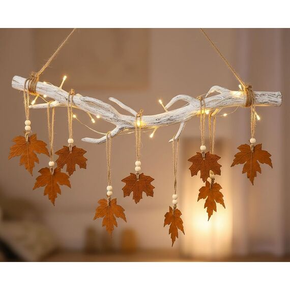 12er Set Herbstdeko Blatt Blätter Rost Dekohänger Anhänger Hängedeko Herbst Dekoration Herbstblätter (12er Set Herbstblätter Anhänger)