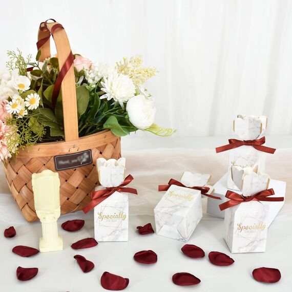 TONIFUL Satinband Rostrot 10mm, 91 Meters Dekoration Geschenkband Fein Schleifenband, Stoffband für Hochzeit, Taufe und Geburtstag Geschenke Der Valentinstag Verpackung von Geschenken