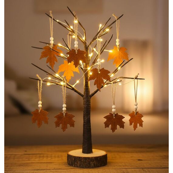 12er Set Herbstdeko Blatt Blätter Rost Dekohänger Anhänger Hängedeko Herbst Dekoration Herbstblätter (12er Set Herbstblätter Anhänger)