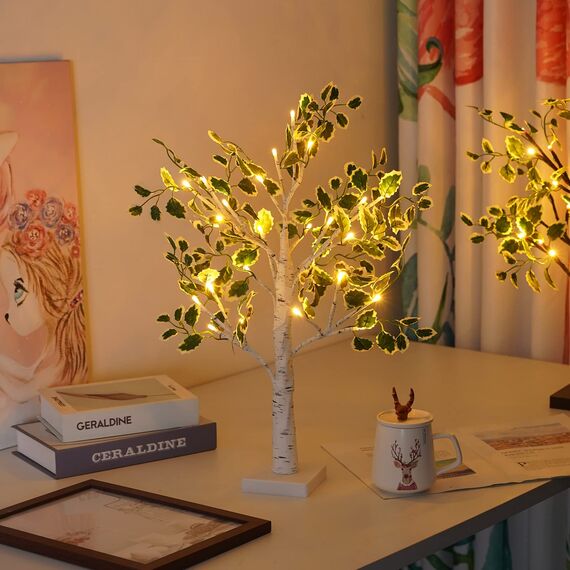ACAREY Weihnachtsdeko Lichterbaum Mit Timer, LED Künstlicher Weihnachtsbaum Mit Beleuchtung, Grün Weihnachtsbaum Klein Künstlich Für Weihnachtsdeko Innen, USB & Batteriebetrieben