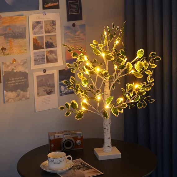 ACAREY Weihnachtsdeko Lichterbaum Mit Timer, LED Künstlicher Weihnachtsbaum Mit Beleuchtung, Grün Weihnachtsbaum Klein Künstlich Für Weihnachtsdeko Innen, USB & Batteriebetrieben