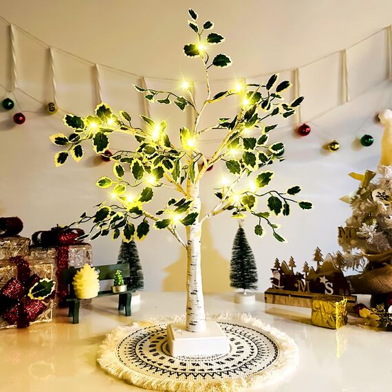 ACAREY Weihnachtsdeko Lichterbaum Mit Timer, LED Künstlicher Weihnachtsbaum Mit Beleuchtung, Grün Weihnachtsbaum Klein Künstlich Für Weihnachtsdeko Innen, USB & Batteriebetrieben