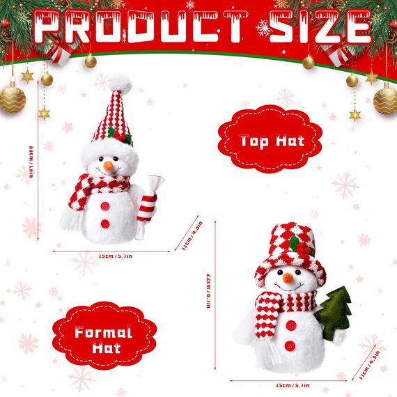 ACAREY Weihnachtsdeko LED Weihnachten Deko Wichtel Beleuchtung, 2 Stück Weihnachtsschneemann Deko Wichtel Plüsch Weihnachtsdeko Weihnachtswichtel Figuren Weihnachten Für Weihnachtens Geschenk