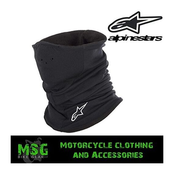 Alpinestars, Tech Neck Warmer, Halswärmer, Winter Halsschlauch für Herren und Damen, Winddichte, Nackenwärmer Für Motorradfahrren Radfahren Laufen, Schwarz, Einheitsgröße, (1er stück)
