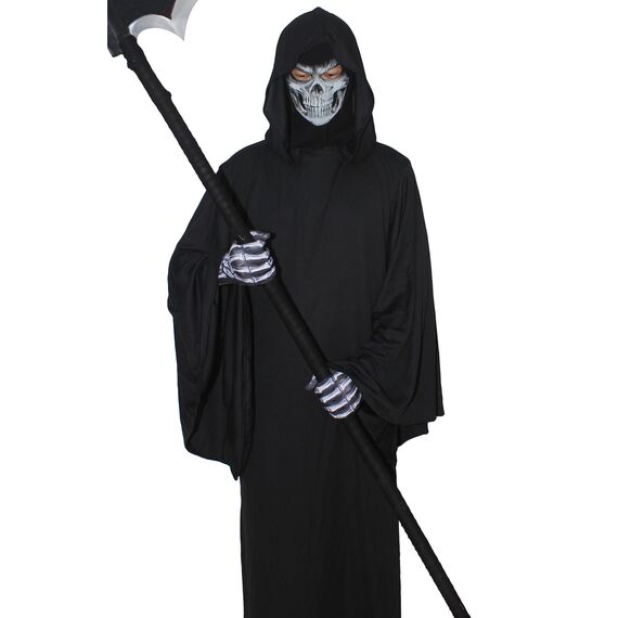 WTACTFUL Scary Skull Balaclava Ghost Death Mask Motorradfahren Skifahren Snowboarden Cosplay Kostüm Halloween Party Winter Sommer Einfaches Design Schwarz