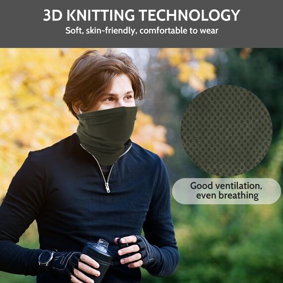 GXCROR Halbe Sturmhaube Atmungsaktive Sturmmaske Motorrad Sturmhaube Fahrrad Gesichtsmaske Ski Maske Laufmaske Balaclava Schlauchtuch Herren & Damen für Sport & Outdoor