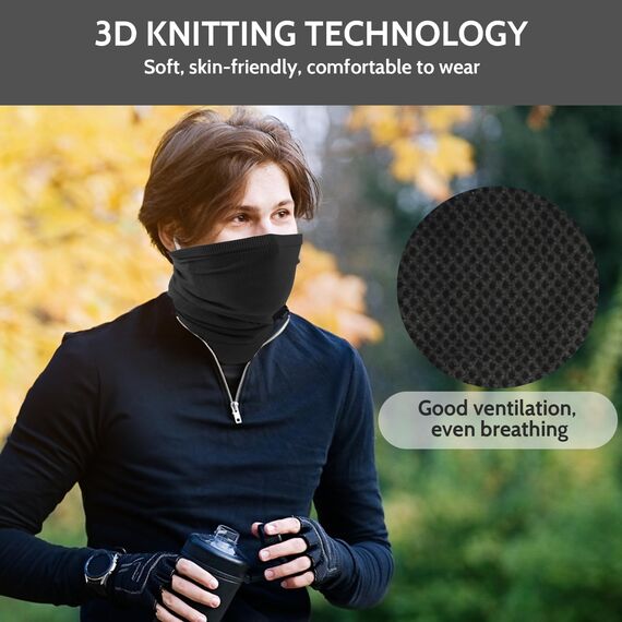 GXCROR Halbe Sturmhaube Atmungsaktive Sturmmaske Motorrad Sturmhaube Fahrrad Gesichtsmaske Ski Maske Laufmaske Balaclava Schlauchtuch Herren & Damen für Sport & Outdoor