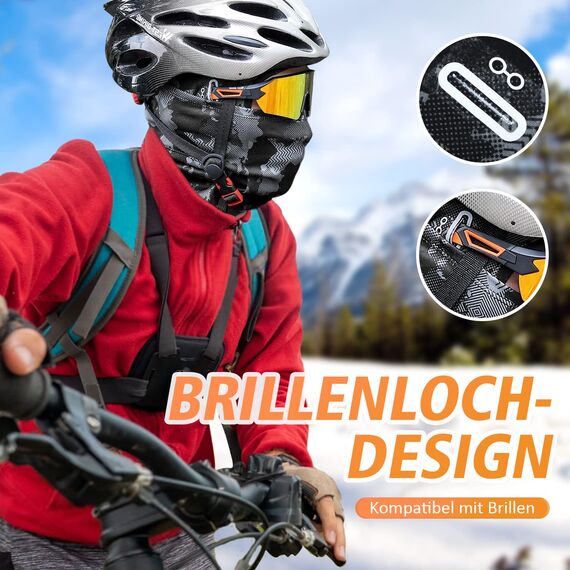 HEGCOIIE Winter Sturmhaube für Herren und Damen,Winddicht Thermo Balaclava Gesichtsmaske Skimaske für Outdoor Sports Radfahren, Skifahren, Motorrad, Fahrrad