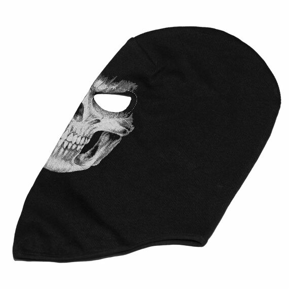 WTACTFUL Scary Skull Balaclava Ghost Death Mask Motorradfahren Skifahren Snowboarden Cosplay Kostüm Halloween Party Winter Sommer Einfaches Design Schwarz