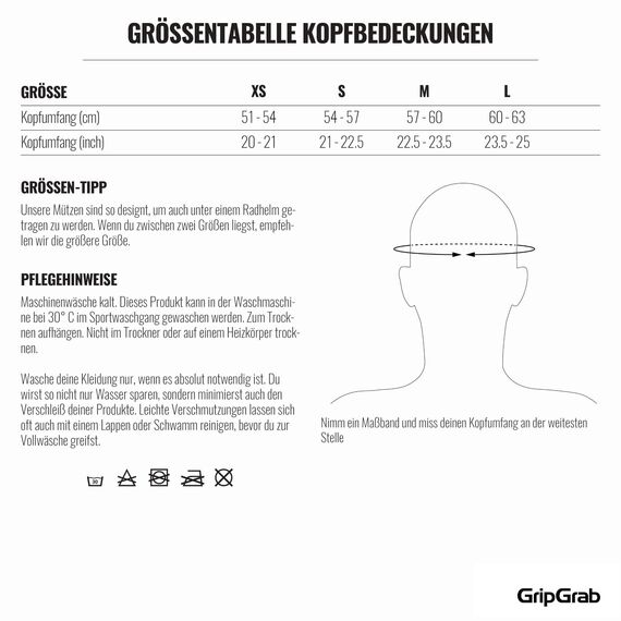 GripGrab Sturmhaube Fahrrad Winter Thermo Fleece Balaklava Gesichtsmaske Weiche Warme Radsport Unterhelm Fahrradmaske