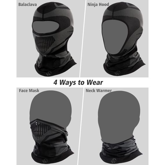 ROTTO Sturmhaube Motorradhelme Liner Sturmmaske Fahrrad Winter Skimaske Vollgesichtsmaske für Motorradfahren Skifahren Snowboarden Herren Damen