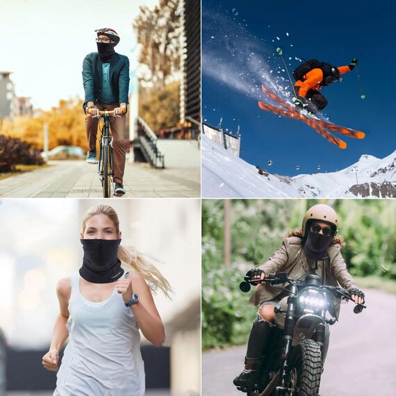 GXCROR Halbe Sturmhaube Atmungsaktive Sturmmaske Motorrad Sturmhaube Fahrrad Gesichtsmaske Ski Maske Laufmaske Balaclava Schlauchtuch Herren & Damen für Sport & Outdoor