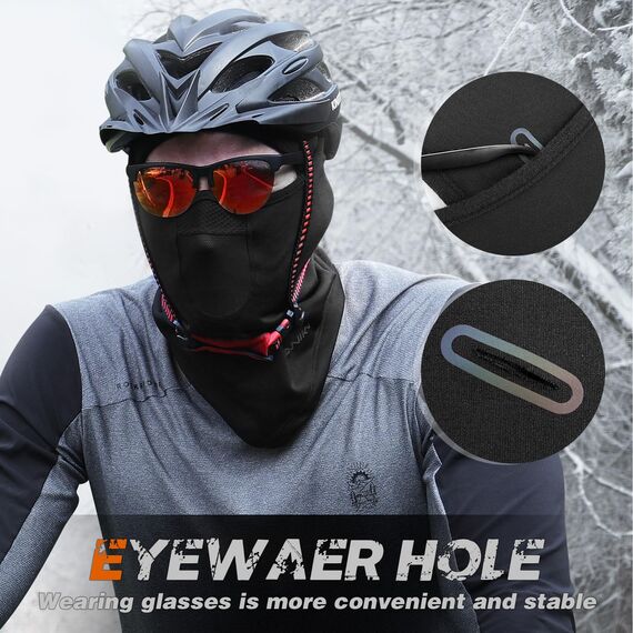YANIKY Sturmhaube Winter Balaclava Skimaske für Herren und Damen, Winddicht Warm Gesichtshaube Atmungsaktiv Gesichtsmaske für Radfahren, Skifahren, Motorrad, Outdoorsports