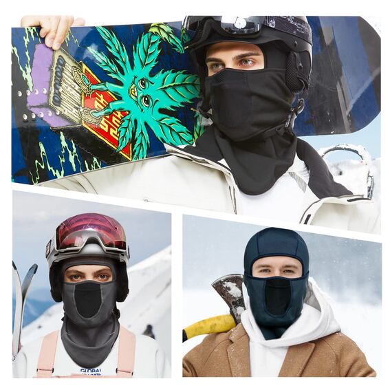 SAITAG Sturmhaube Skimaske Balaclava Warme Herren Sturmmaske Damen Gesichtshaube für Skifahren Snowboarden Motorrad Eisfischen Gesichtsmaske
