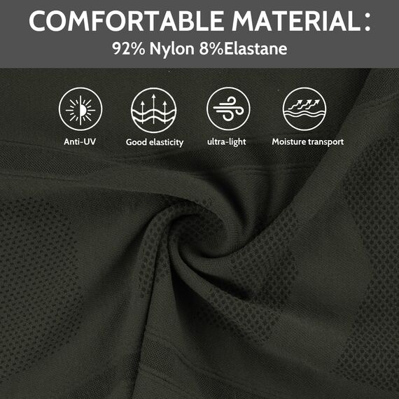 GXCROR Halbe Sturmhaube Atmungsaktive Sturmmaske Motorrad Sturmhaube Fahrrad Gesichtsmaske Ski Maske Laufmaske Balaclava Schlauchtuch Herren & Damen für Sport & Outdoor