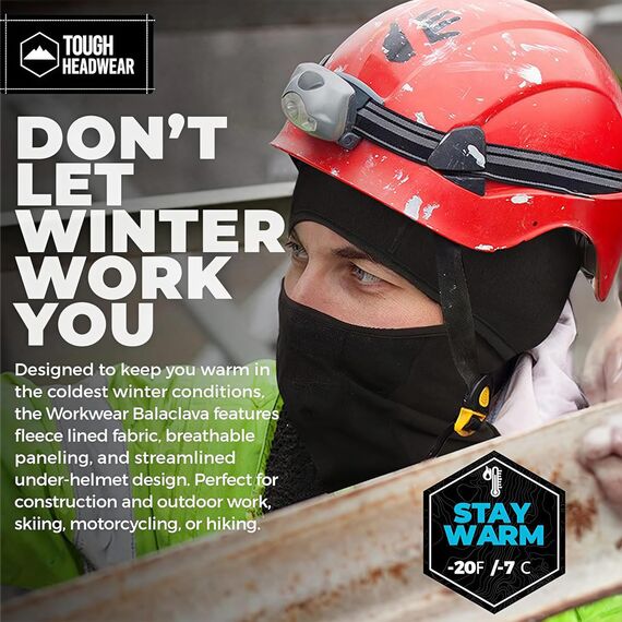 Tough Headwear Sturmhaube Motorrad - Sturmmaske Balaclava Ski Maske - Robuste Skimaske - Winter Sturmhaube für Herren Damen - Snowboard Mask Fahrrad Baklava