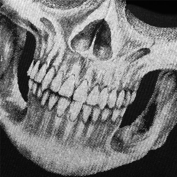 WTACTFUL Scary Skull Balaclava Ghost Death Mask Motorradfahren Skifahren Snowboarden Cosplay Kostüm Halloween Party Winter Sommer Einfaches Design Schwarz