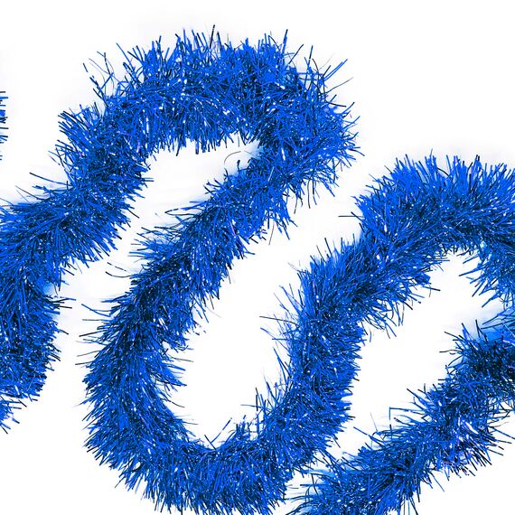 Allgala XG93207 Lametta-Girlande, Weihnachtsfolie, Dekoration für Weihnachtsbaum, Wandschiene, Heimbüro, Event, Blau, 15 m