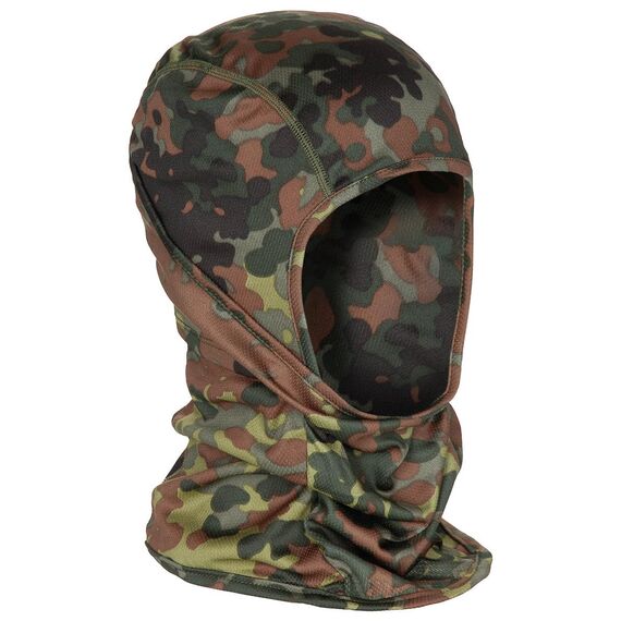 MFH Balaclava, Mission, 1-Loch, (Polyester, Flecktarn)