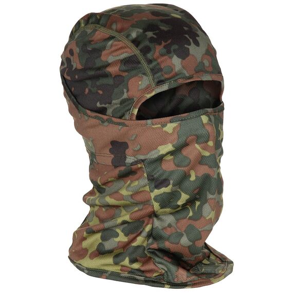 MFH Balaclava, Mission, 1-Loch, (Polyester, Flecktarn)