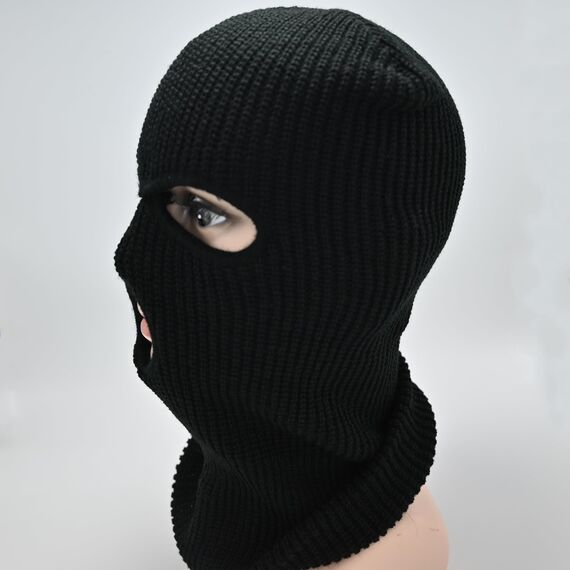 LINSOCLE 2pcs Balaclava - 3-Loch Sturmmaske, Gestrickte Sturmhaube, Multifunktionsmaske, Skimütze für Motorrad und Fahrrad