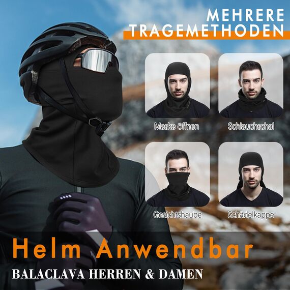 YANIKY Sturmhaube, Winddicht Warm Sturmmaske, Winter Skimaske Balaclava für Herren Damen, Atmungsaktiv Gesichtshaube Für Fahrrad, Motorrad,Snowboarden, Skifahren