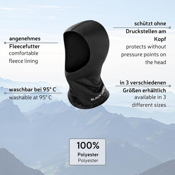 Black Crevice Sturmhaube, schwarz, Gr. L